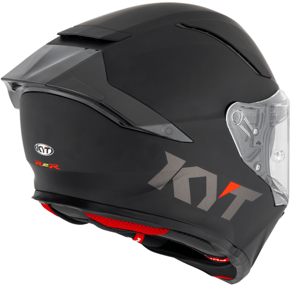 KYT R2R Plain full-face helmet in matte black, side view