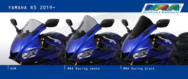 MRA R Racing Windshield for Yamaha YZF-R3 2019–2025