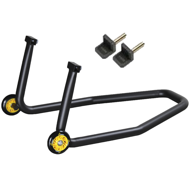 LighTech RSF045P steel rear paddock stand for Ducati Panigale V4 in black lacquered finish