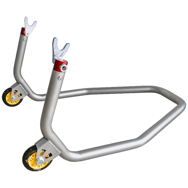 LighTech RSS005F stainless steel rear paddock stand with fork receivers