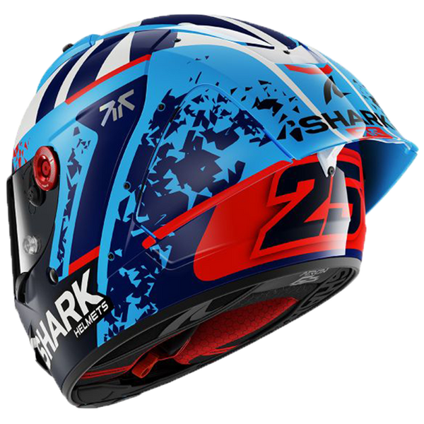 Shark Aeron GP FIM helmet Raúl Fernández Replica 2025 white blue red