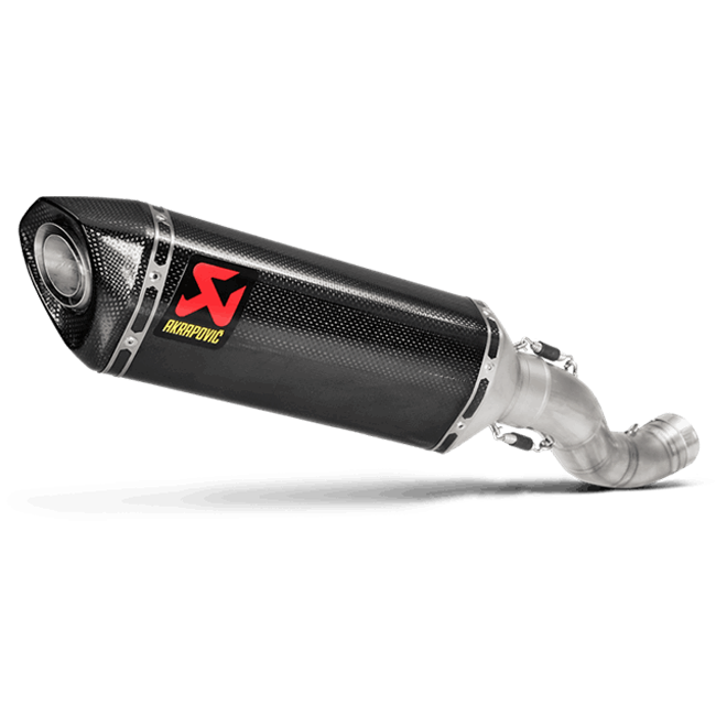 Akrapovic Slip-On Line carbon silencer on Aprilia RSV4 1100 Factory