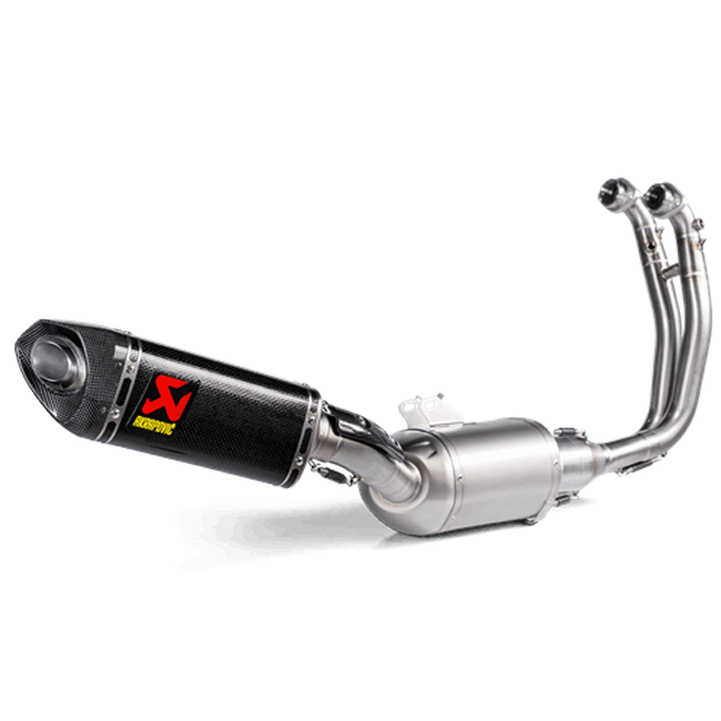 Akrapovic Racing Line Carbon full exhaust system on Aprilia RS 660