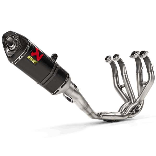 Akrapovic Racing Line stainless steel full exhaust system on Kawasaki ZX-6R 2023-2026
