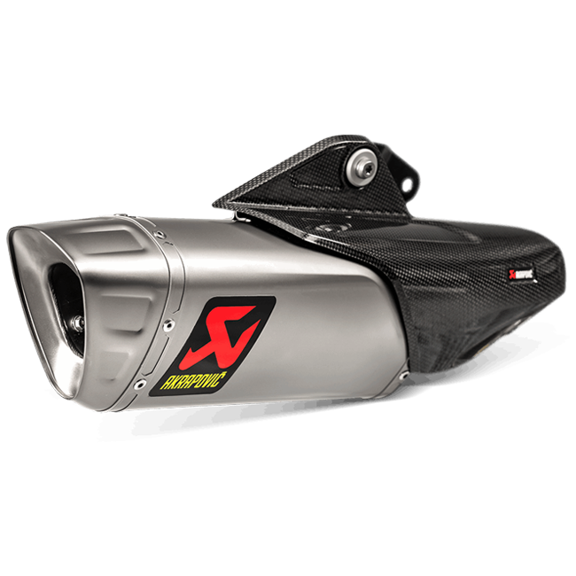 Akrapovic Slip-On Line titanium silencer on Yamaha YZF-R1 2015-2026