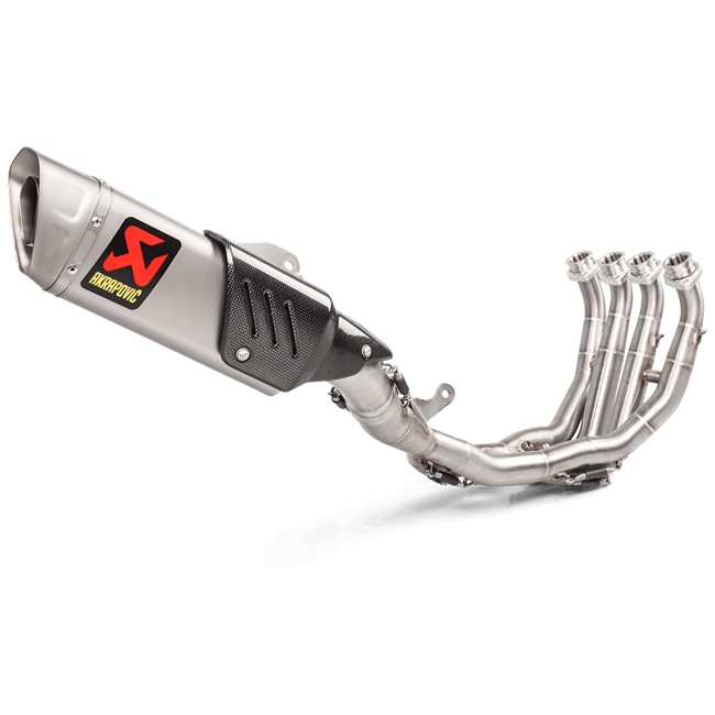 Akrapovic Racing Line stainless steel full exhaust system on Yamaha YZF-R6