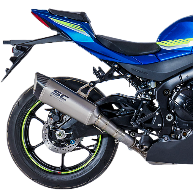 SC-Project SC1-R slip-on silencer for Suzuki GSX-R 1000 2017-2023 carbon and titanium
