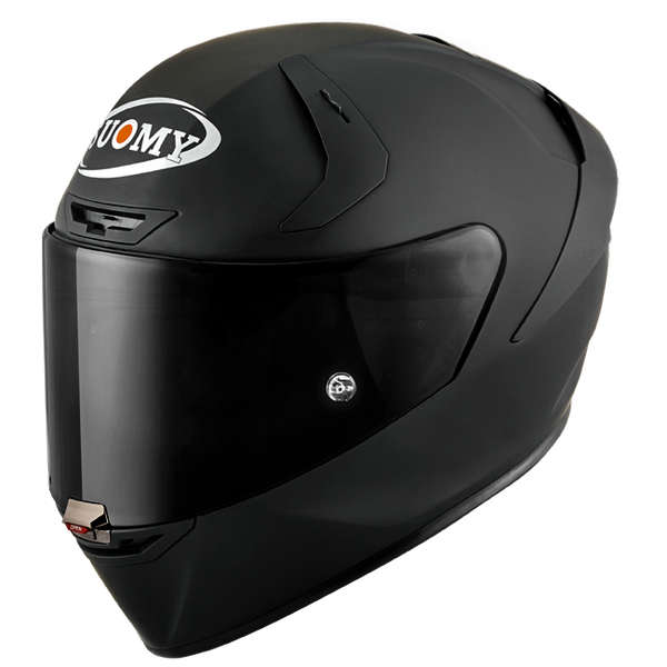 Suomy SR-GP Evo full-face helmet in plain black matte finish