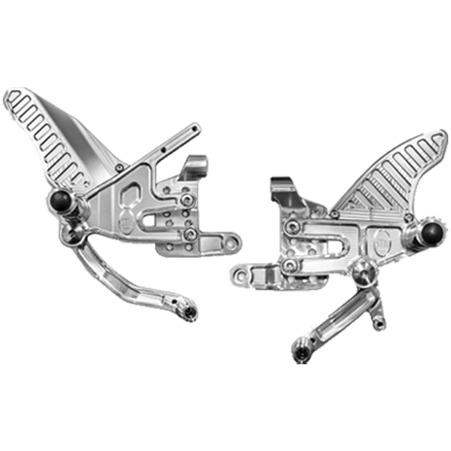 STM rearset kit SDU-0750 aluminium silver Ducati Panigale V4