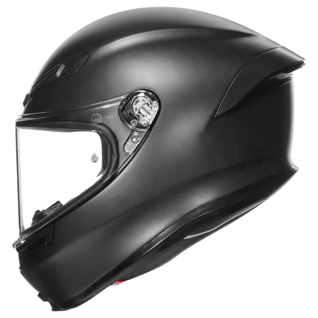 AGV K6 S full-face helmet in matte black, ECE 22.06 certified, carbon-aramid shell