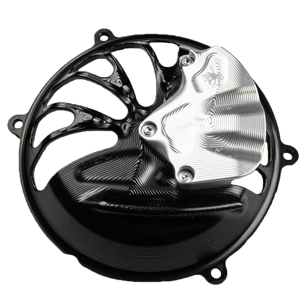 Spider Racing dry clutch cover and Airflow Booster for Ducati Panigale V4 R, billet aluminium, part 20.D205