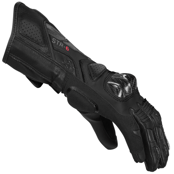 Spidi STR-6 sport motorcycle leather gloves for women in black