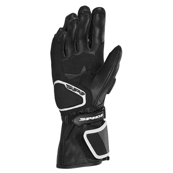 Spidi STR-6 Sport women's motorcycle leather gloves in black and white