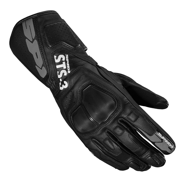 Spidi STS-3 sport motorcycle leather gloves women black A220026