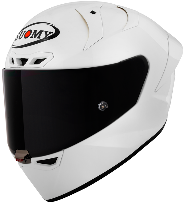 Suomy S1-XR GP full-face racing helmet in plain gloss white