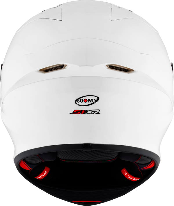 Suomy S1-XR GP full-face racing helmet in plain gloss white