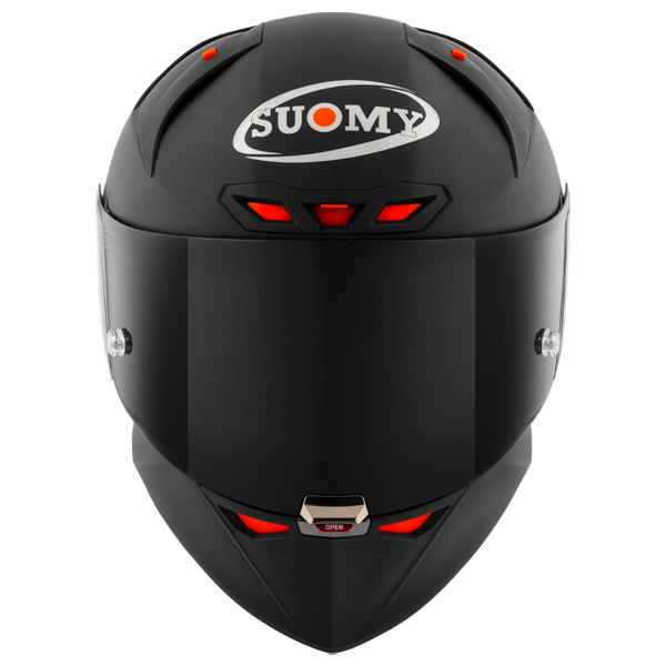 Suomy S1-XR GP full-face race helmet in plain black matt finish