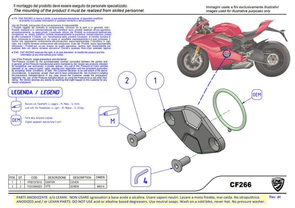 CNC Racing Troy Bayliss Limited Edition timing inspection cover for Ducati Panigale V4/S 2025-2026