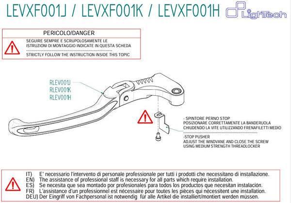 LighTech LEVXF001J folding clutch lever anodised black for Aprilia RS 660