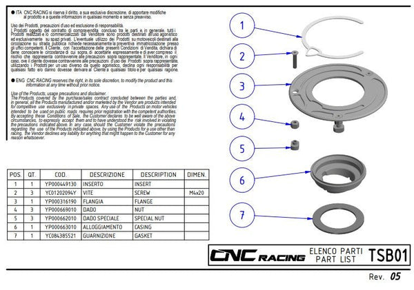 CNC Racing TSB01 carbon fuel cap with Ergal aluminium flange for Ducati Panigale V4