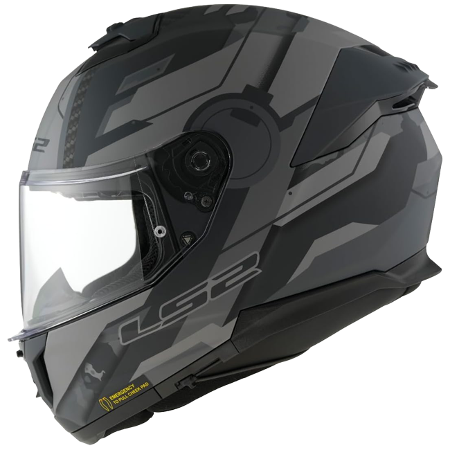 LS2 FF808 Stream II Helm – Shadow Titanium/Grey