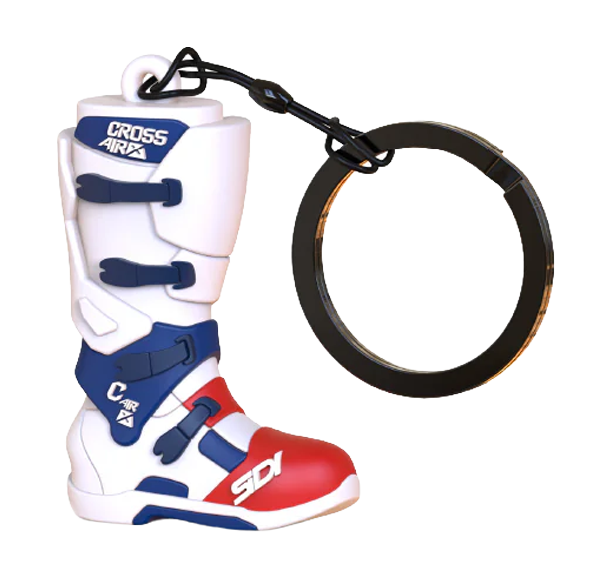 Sidi Boot Key Chain White/Blue/Red