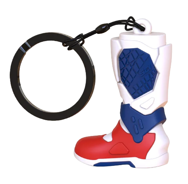 Sidi Boot Key Chain White/Blue/Red
