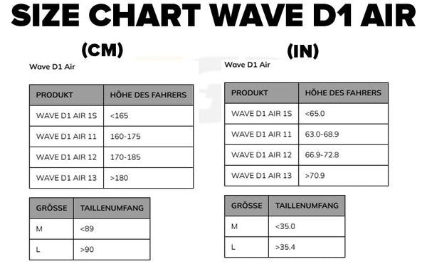 Dainese Wave 1S D1 Air back protector for riders under 165 cm, black