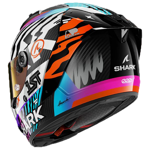 Shark Aeron Speed-Fancy DWO full-face helmet in white and orange