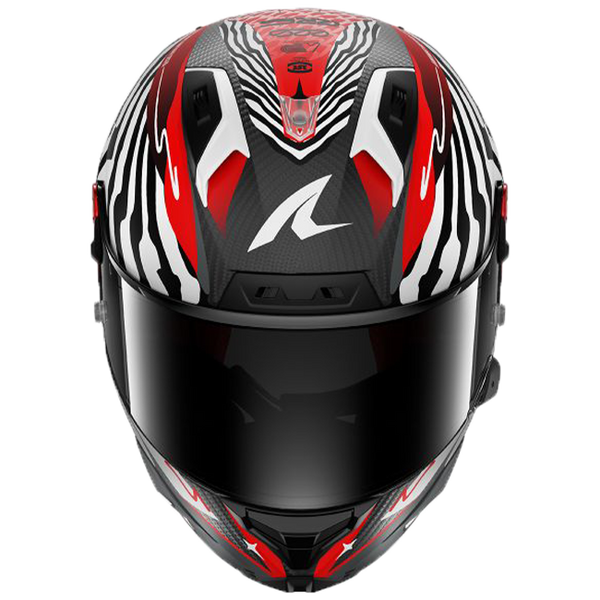 Shark Aeron GP racing helmet in Speed-Fancy DWR matte white and red colourway