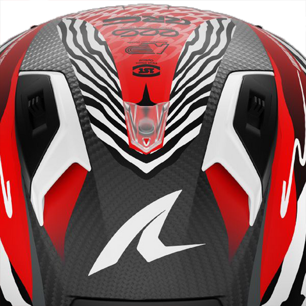 Shark Aeron GP racing helmet in Speed-Fancy DWR matte white and red colourway