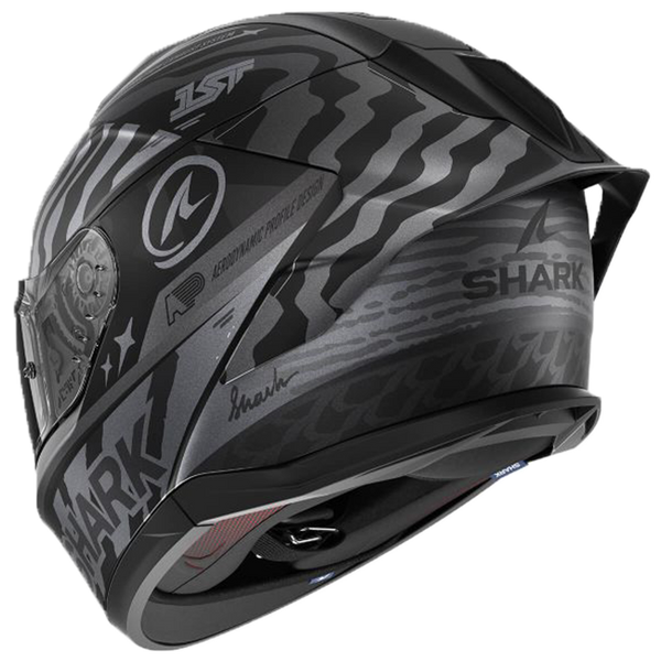 Shark Skwal Cup Speed-Fancy KAS HE6515 full-face helmet in matte silver and anthracite