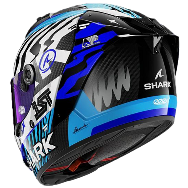 Shark Aeron Speed-Fancy DWB full-face helmet in white and blue