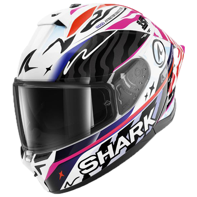 Shark Skwal Cup Speed-Fancy WKO HE6514 full-face helmet in white and orange