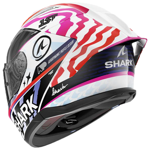 Shark Skwal Cup Speed-Fancy WKO HE6514 full-face helmet in white and orange