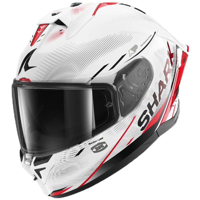 Shark Skwal Cup Speed-Tech WRK full-face helmet in white and red