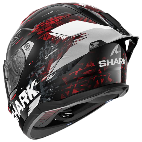 Shark Skwal Cup Speed-Vib KRS full-face helmet in red and silver — HE6510