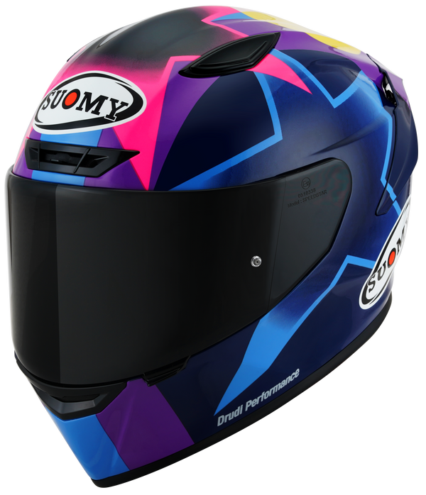 Suomy Track-1 full-face helmet in Enea Bastianini 2021 Replica gloss livery