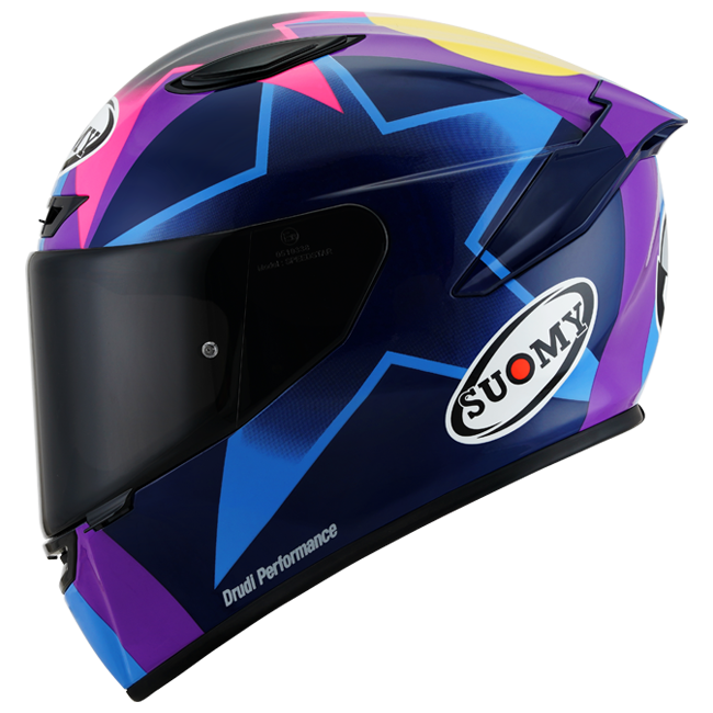 Suomy Track-1 full-face helmet in Enea Bastianini 2021 Replica gloss livery