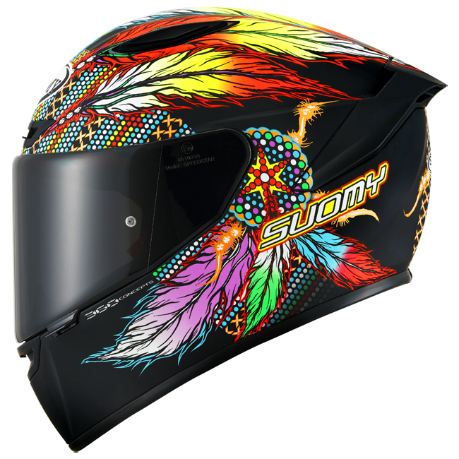 Suomy Track-1 full-face helmet in Chieftain Matte Black finish
