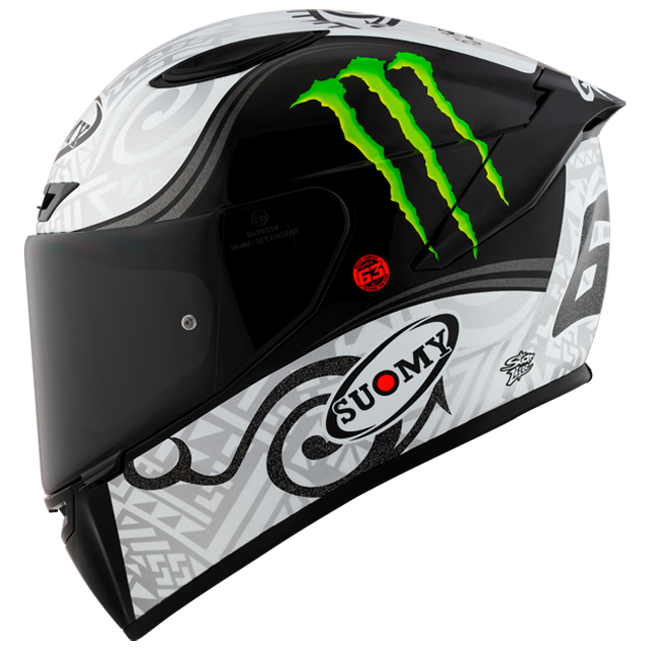 Suomy Track-1 full-face helmet in Francesco Pecco Bagnaia Winter Test 2023 Replica matte livery