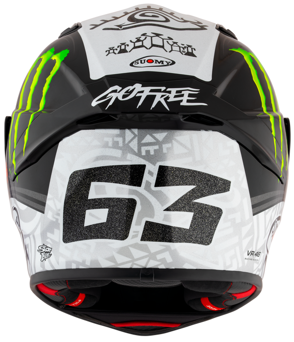 Suomy Track-1 full-face helmet in Francesco Pecco Bagnaia Winter Test 2023 Replica matte livery