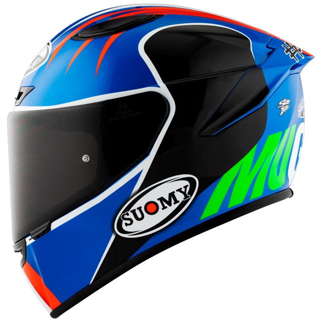 Suomy Track-1 full-face helmet in Francesco Pecco Bagnaia Mugello 2022 Replica livery