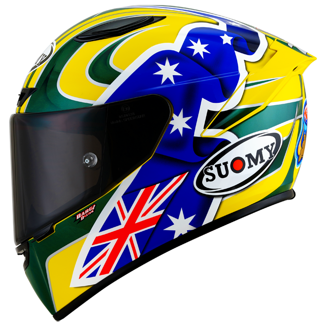 Suomy Track-1 helmet in Troy Bayliss 2005 Replica gloss livery