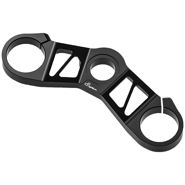 LighTech TCAAP002NER black anodised CNC aluminium top yoke for Aprilia RS 660