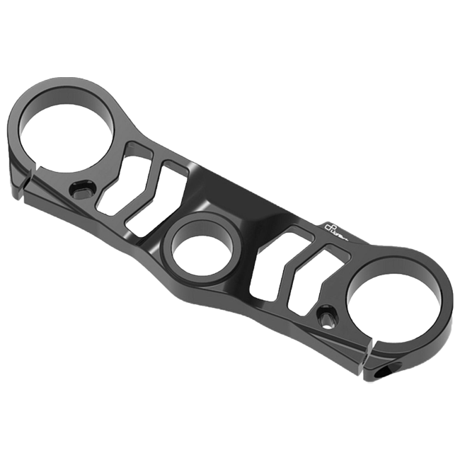 LighTech top yoke TCAAP004NER anodised black CNC aluminium Aprilia RSV4 RR