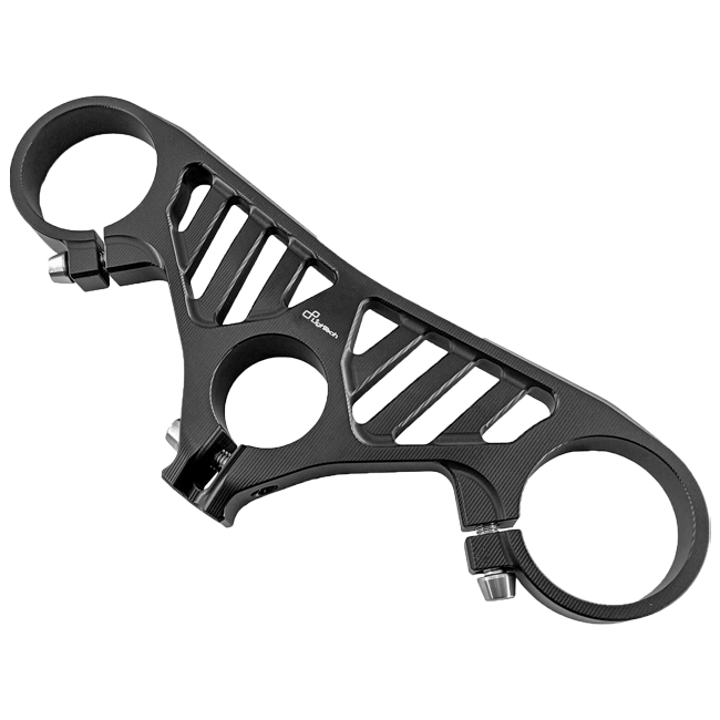 LighTech TCADU002NER upper fork bridge anodised black for Ducati Panigale V4 2025-2026