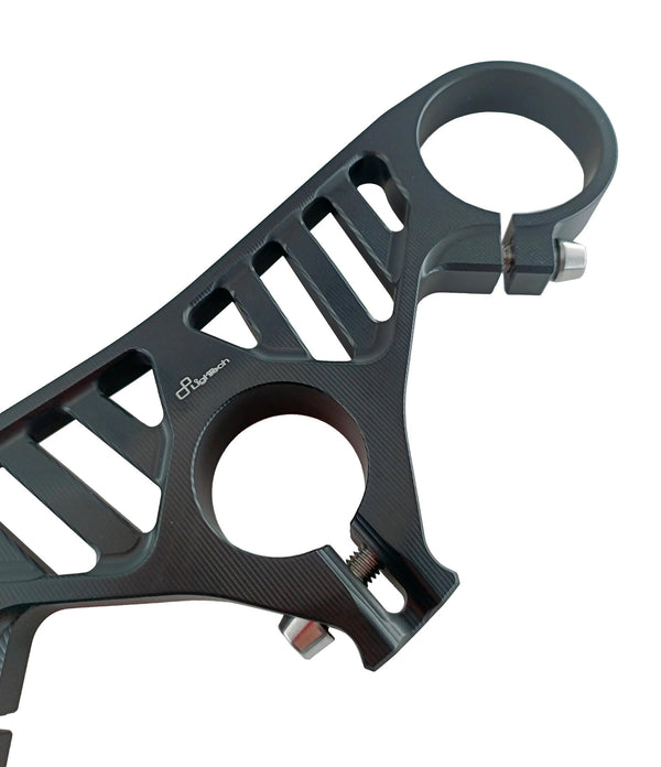 LighTech TCADU002NER upper fork bridge anodised black for Ducati Panigale V4 2025-2026