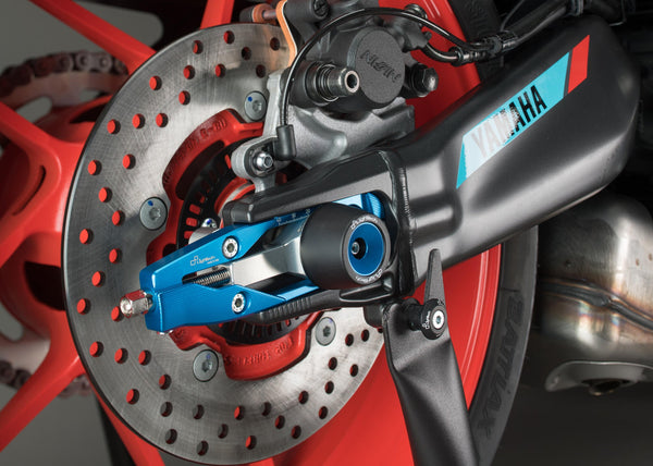 LighTech TEYA010 chain tensioner for Yamaha R9 2025 in anodised aluminium