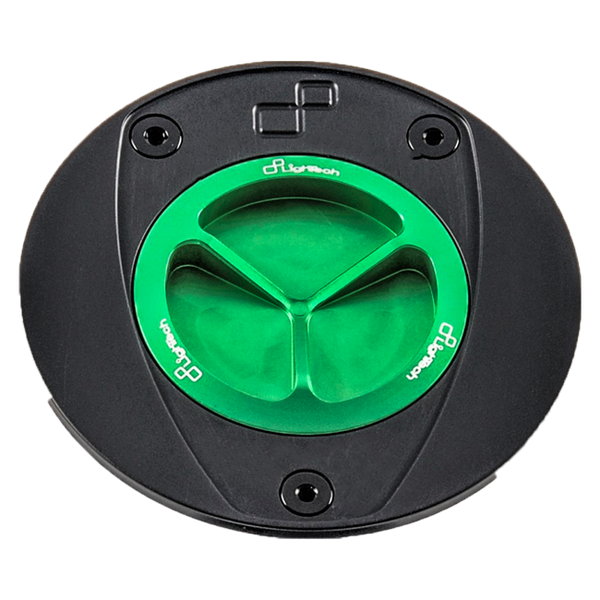 LighTech TFN223 aluminium fuel cap for Kawasaki ZX-4 RR in anodised green